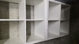 Wandregal weiss 2×2 Fächer 2 stück