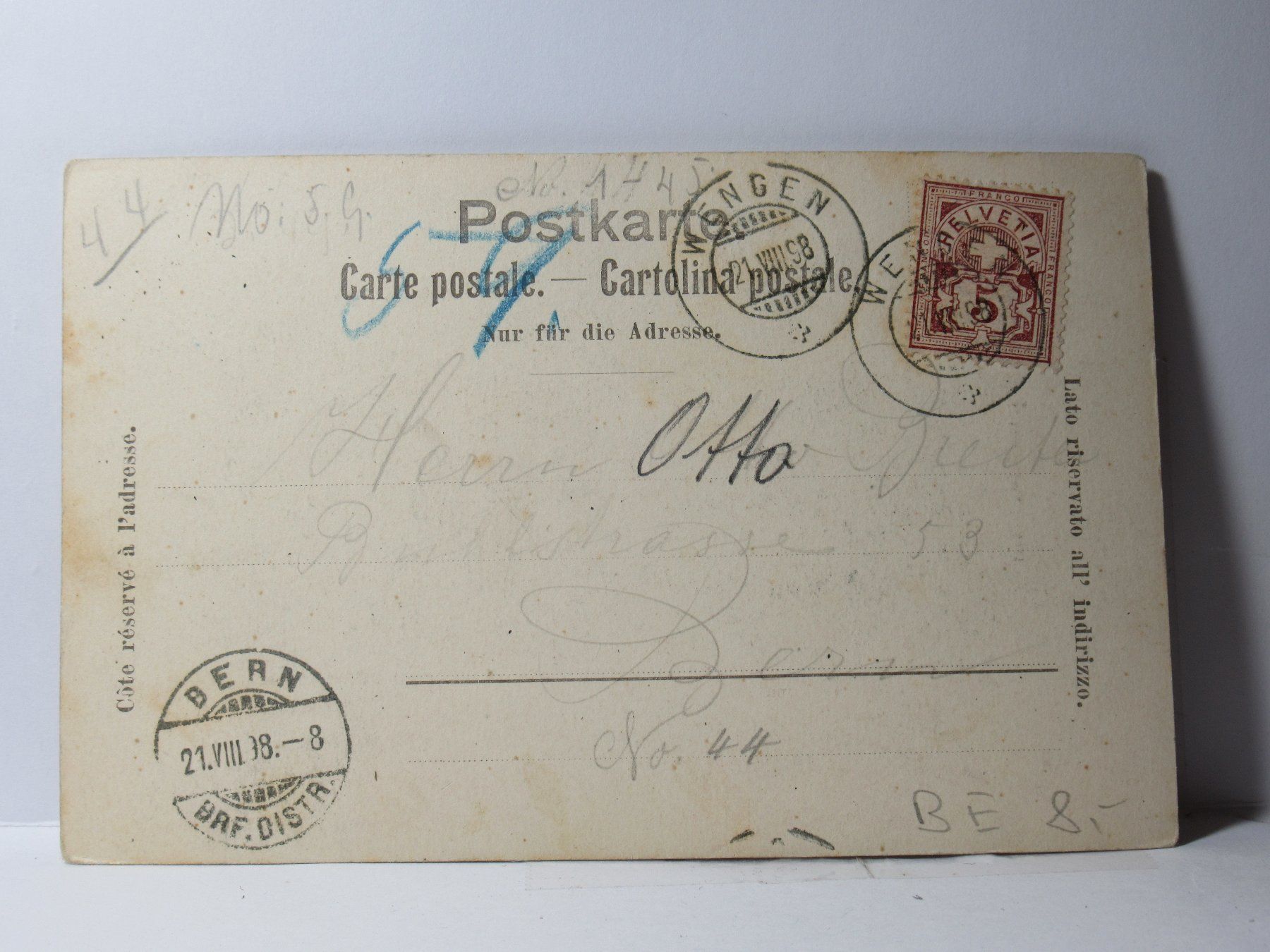 Cartoline postali: Interlaken mit Jungfrau 1898 – Usato da Grenchen venduto da Bluemchen1900 1