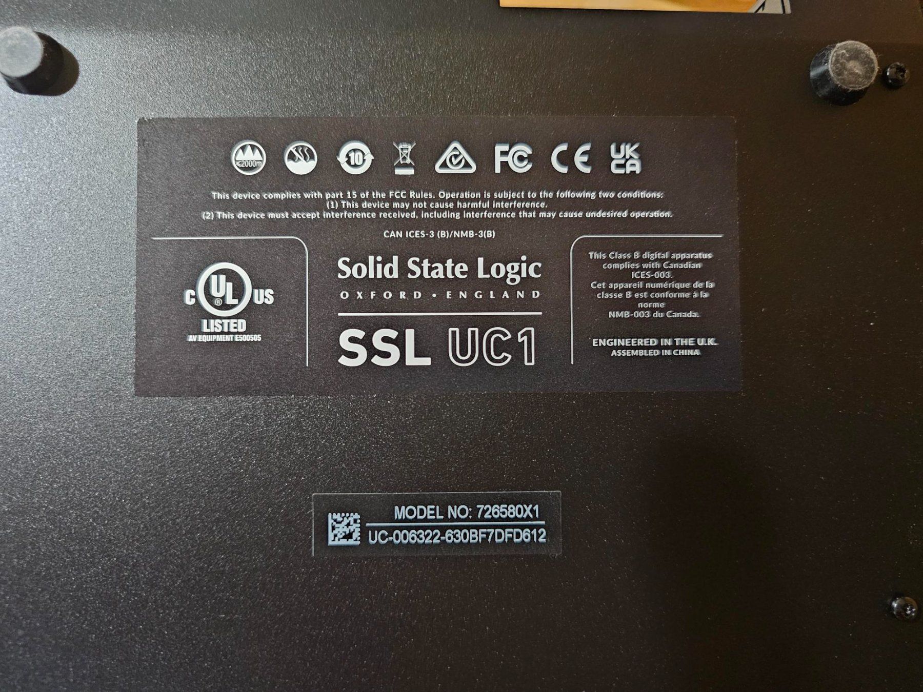 Solid State Logic Equalizer: SSL UC1 Channel Strip & Bus Compressor Controller – Neu (gemäss Beschreibung) aus Münchenbuchsee von pisa87 3