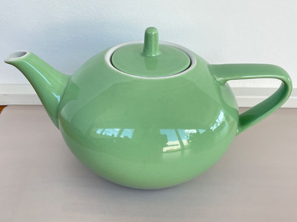 Amosfun Chinesische Teekanne Porzellan - Vintage Teekanne Mit Holzgriff