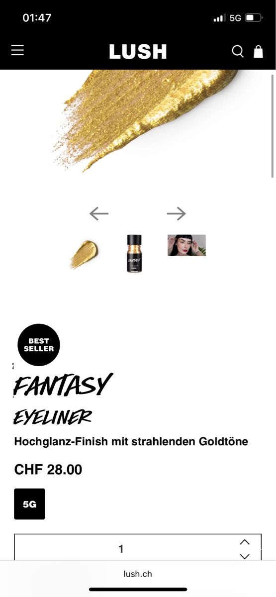 Make-up: Lush Flüssiger Eyeliner grounded & fantasy – Nuovo (secondo la descrizione) da Bellach venduto da Dreamer2501 4