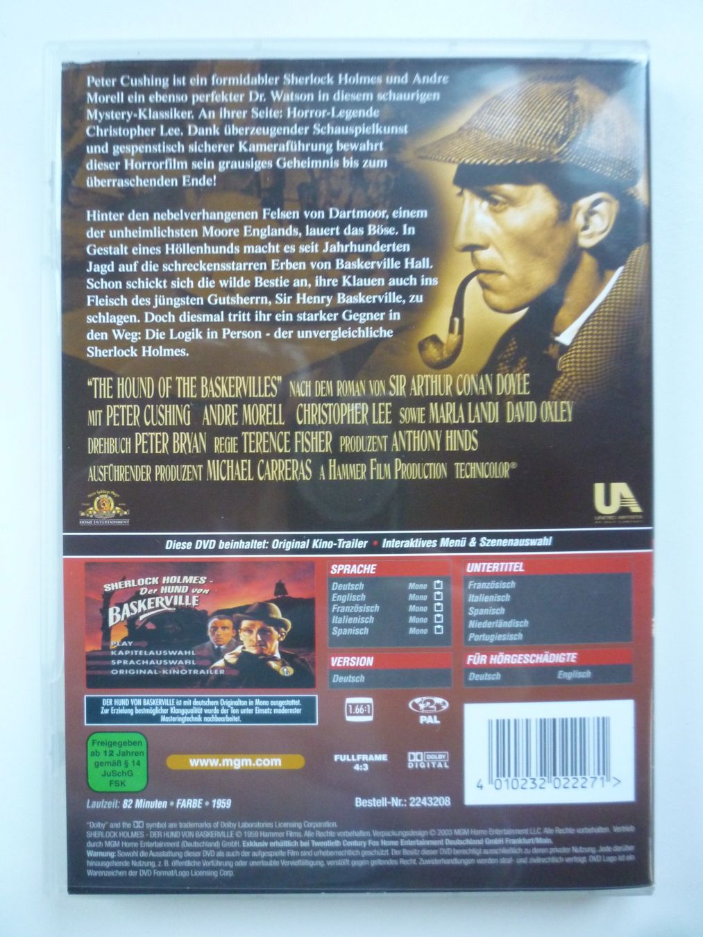 Tutti i DVDs: Der Hund von Baskerville - Klassiker 1959 Peter Cushing, Lee – Usato da Münchenstein venduto da antares09 1