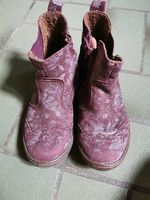 Mädchen Herbst Stiefeletten, Lila mit Blumen Muster, Gr. 31