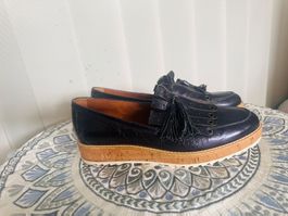 Tamaris Damenschuhe Loafer Leder  41 dunkelblau