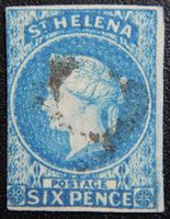 St. Helena British Kat. 1 gest. 1856 Kat. 260 Euro sign.