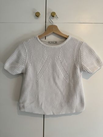 Tshirt Zara blanc knit - Taille M