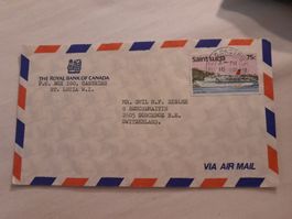 Enveloppe Sainte Lucie Castries 16.3.1984 Bateaux