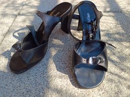 Sandales à talon cuir noir Stéphane Kelian T35