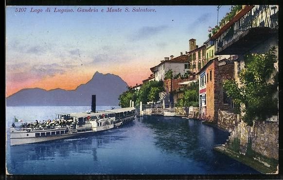 Cartoline postali: Gandria /Lago di Lugano, Panorama e Mont – Usato da Berlin venduto da bartko-reher