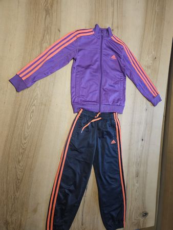Adidas Trainingsanzug Lila/Schwarz Grösse 128