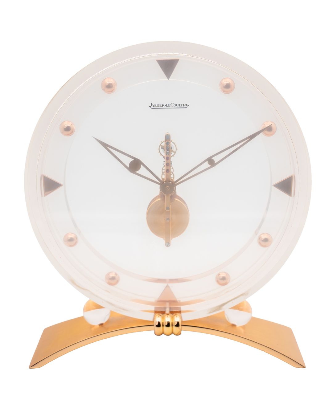 Jaeger-Lecoultre Orologi da terra & Orologi da parete: Jaeger-LeCoultre 8 Days Desk Clock Vintage Plexiglas – Usato da Genève venduto da aspaklariacollection