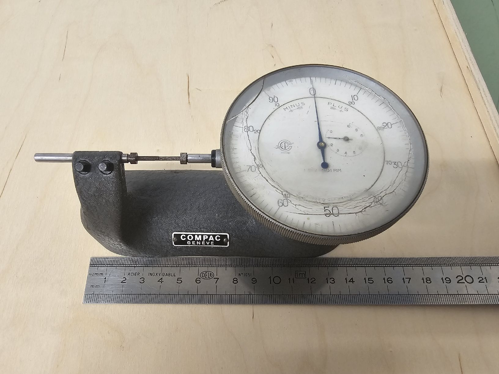 Misurare: Compac Genève Mikrometer / Messuhr – Usato da Biel/Bienne venduto da Switzerland92