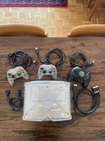 Xbox classic crystal mit 3 controller