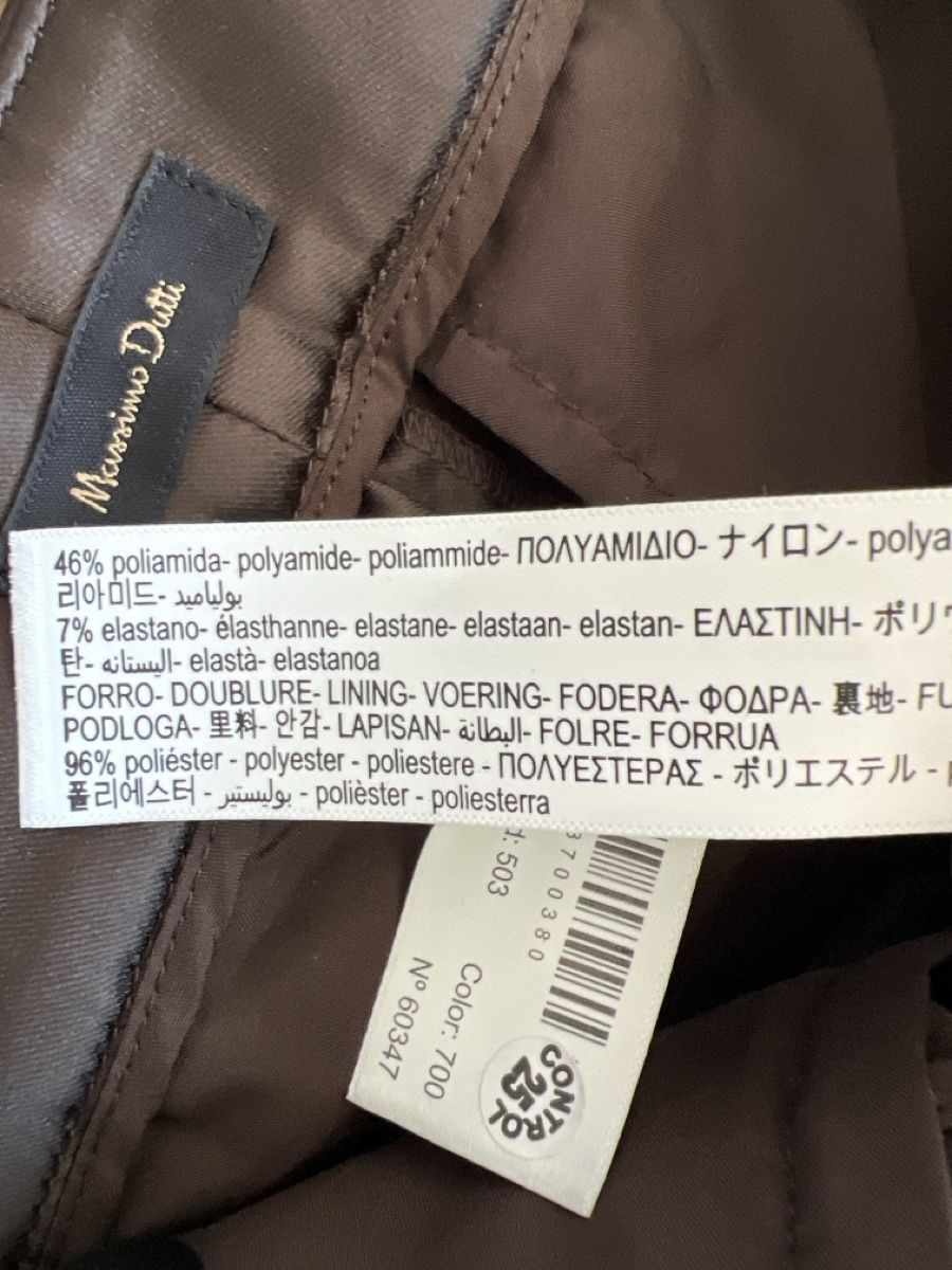 Massimo Dutti Pantaloni: Massimo Dutti brown trousers, slit hem, size 38 new – Nuovo e nell'imballaggio originale da Adliswil venduto da youngbee 8