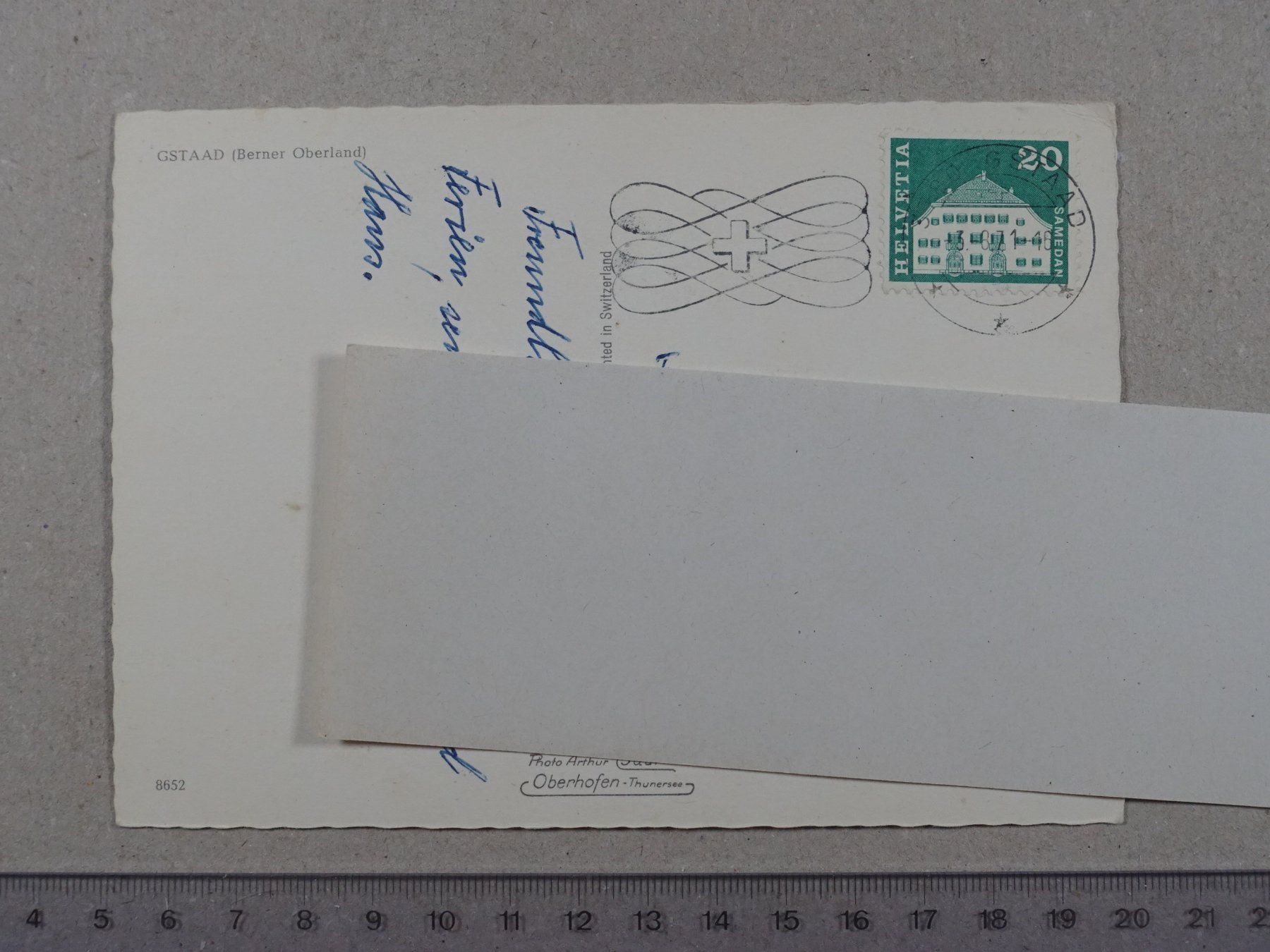 Cartoline postali: Gstaad, 1971 – Usato da Lenzburg venduto da fh1 1