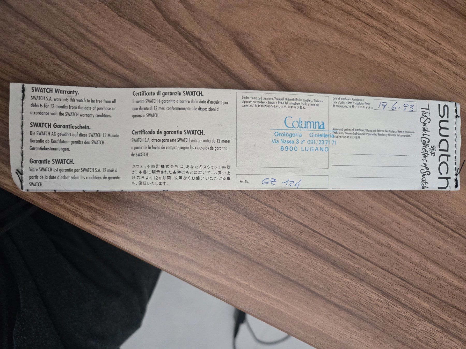 Swatch Orologi: Swatch "Scribble" 1993 orologio da polso unisex sigillato – Nuovo e nell'imballaggio originale da Pregassona venduto da med_fk22 1