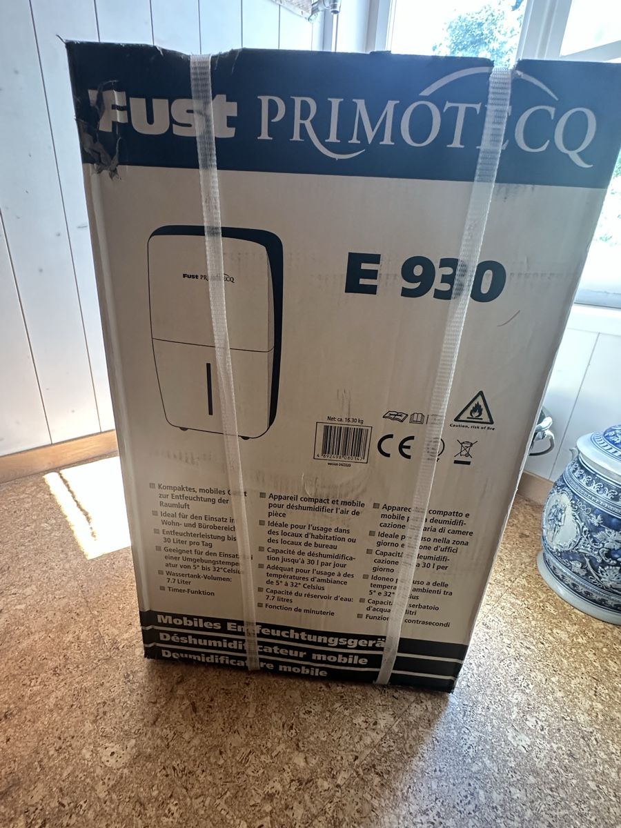 Primotecq Déshumidificateurs: FUST PRIMOTECQ E 930 Luftentfeuchter neu ungebraucht – Neuf avec emballage d'origine à St. Gallen par salzgeber57