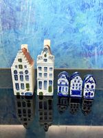 Dutch Haus Blue Delfts Häuschen Amsterdam Häuser Destilles