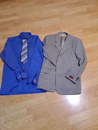 Herren Set: Sakko Gr. 48, Hemd Gr. 38 mit Krawatte!