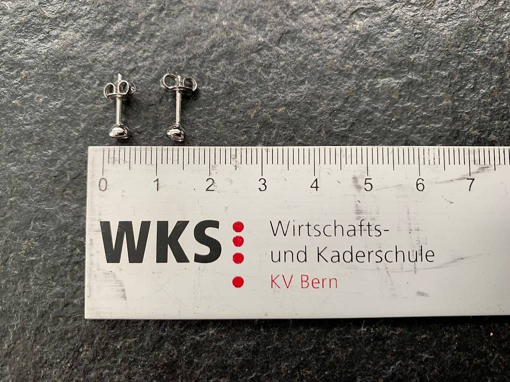 Orecchini pendenti & Orecchini a lobo: Ohrstecker Edelstahl mit Stein - Farbe Silber - Stein weiss – Usato da Scheuren venduto da tan_w6cx 1