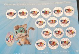 1 carte pleine (15 autocollants) Story Mania Tonies