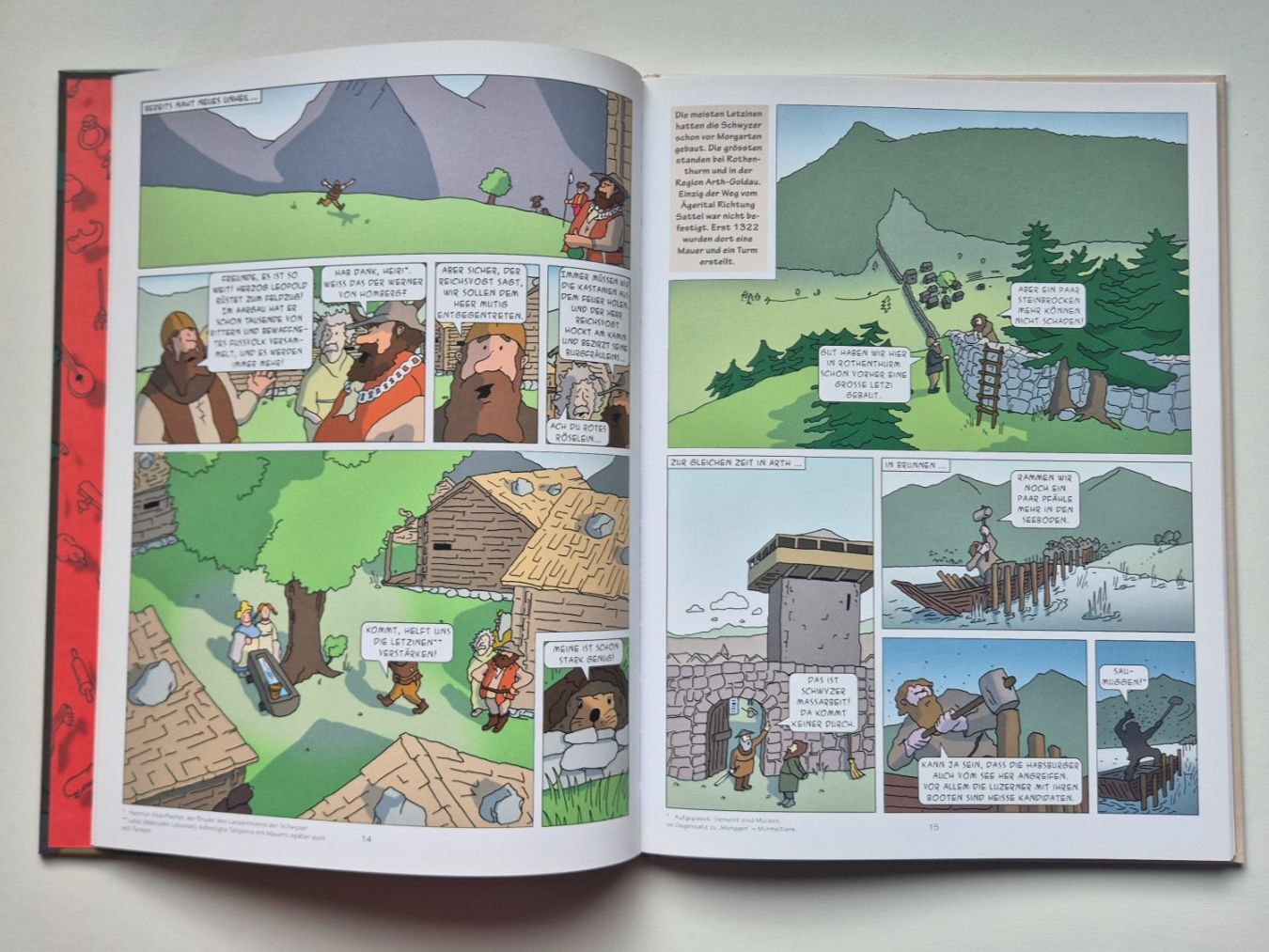 Fumetti: Die Munggenstadler am Morgarten   🦫     Schweizer Comic – Nuovo (secondo la descrizione) da Niederweningen venduto da Obson 2