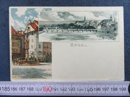 BASEL 2BILD-KÜNSTLER AK BS