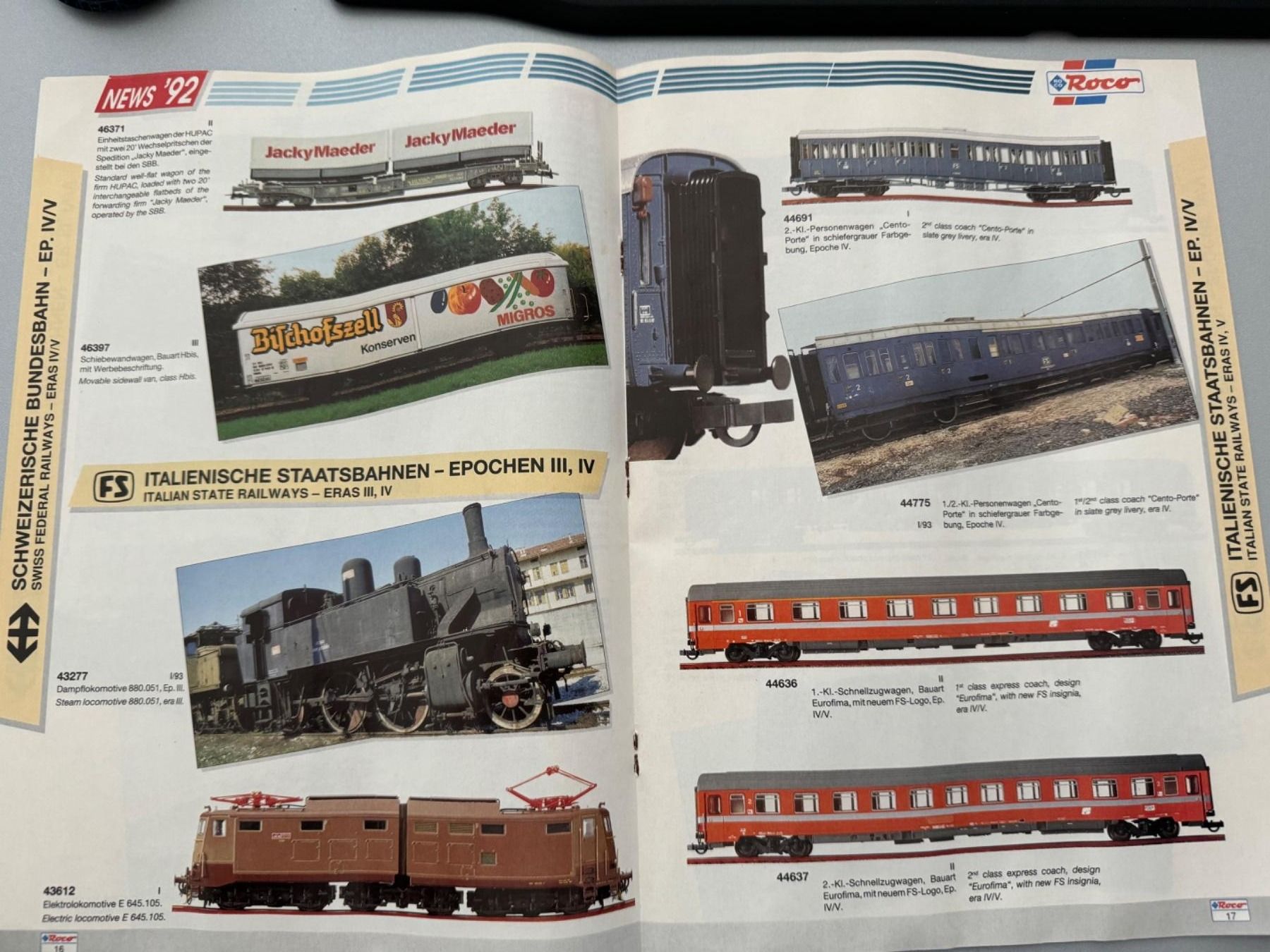 Roco Modellini di ferrovie: ROCO - Katalog 1992 – Usato da Fehraltorf venduto da Success 5