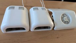 Emmi-Nagel-Set: 2x UV-Lichthärtegeräte + Tisch-Staubabsaug.
