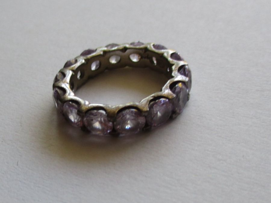 Anelli: Bague argent 925 avec pierres améthystes – Usato da La Sarraz venduto da vic_v6kz 1