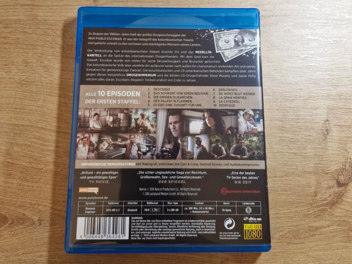 Tutti i DVDs: Narcos - Staffel 1 Bluray – Usato da Pfungen venduto da Whitie 3