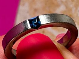 Edelstahlring BLUE (59)
