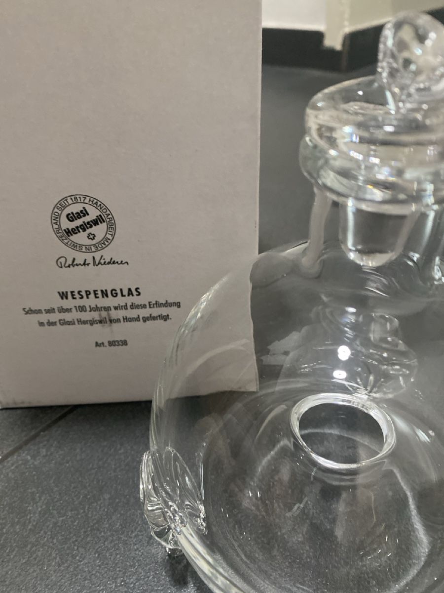 Glasi Hergiswil Bicchieri: Glasi Hergiswil Wespenglas – Nuovo e nell'imballaggio originale da Dietikon venduto da Tdaf33 1