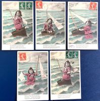 1907-08 ~ Frankreich - France 5 Wunderschöne Ansichtskarten