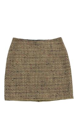 Esprit kurzer Rock Tweed Muster beige bordeaux Gr. 34 Boucle