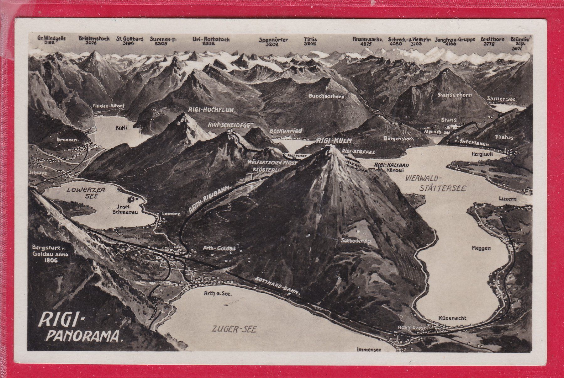 Cartes postales: RIGI PANORAMA – D'occasion à Oberrieden par Gebirgsstelze