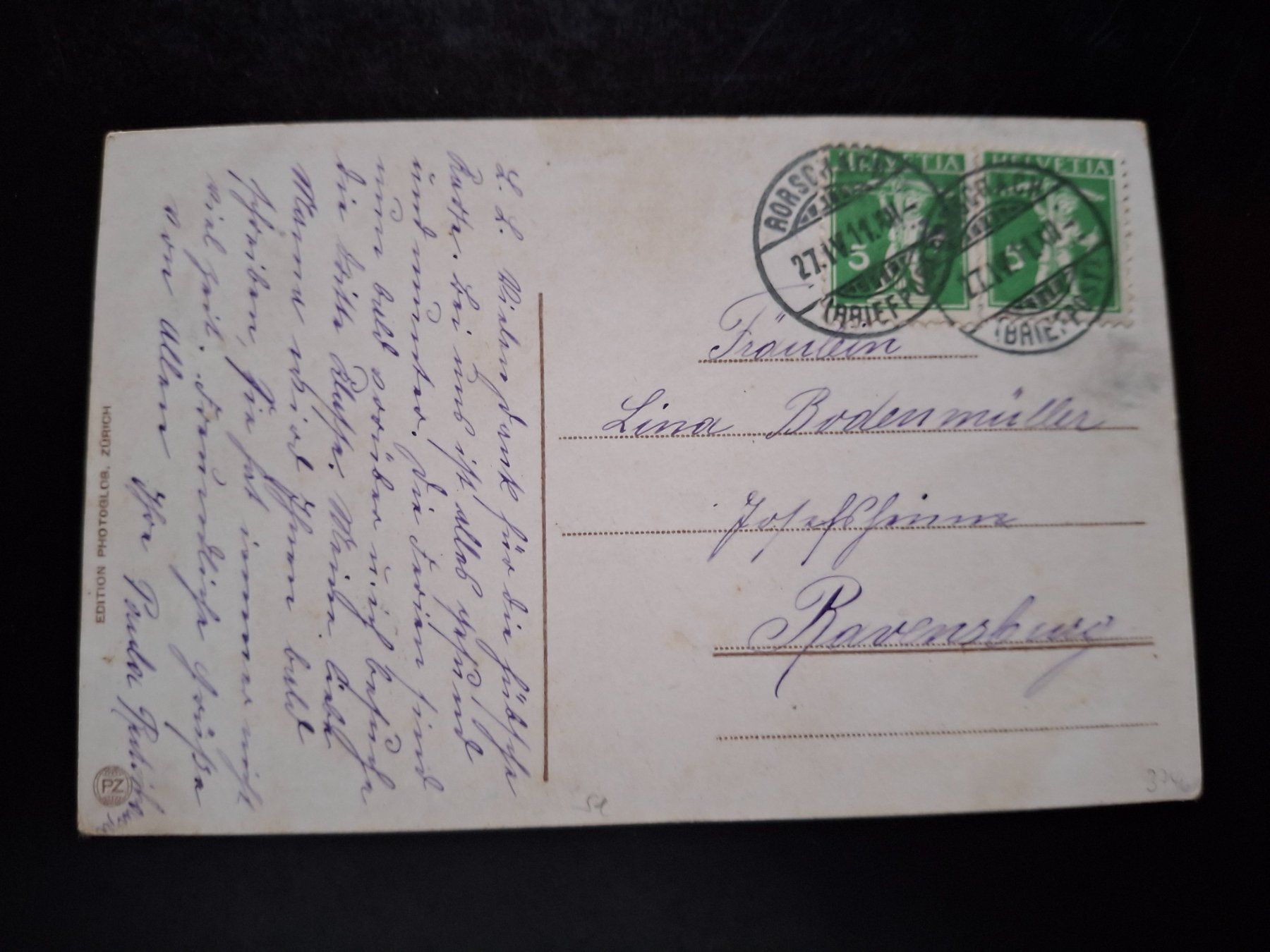 Cartoline postali: Ansichtskarte Rorschach am Bodensee gelaufen 1911 – Usato da Kreuzlingen venduto da Gastra 1