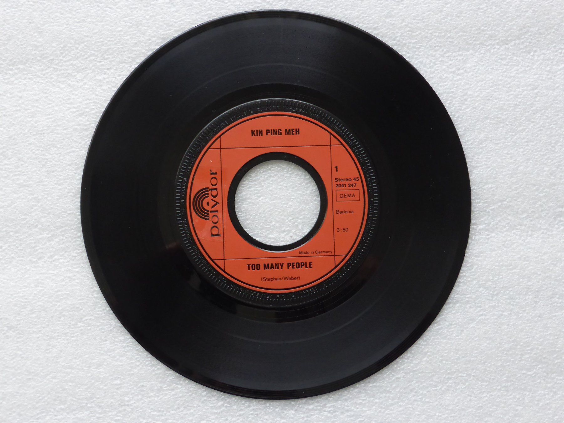 Dischi in vinile: Vinyl Single  KIN PING MEH – Usato da Küssnacht am Rigi venduto da Mondkinder 1