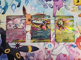 3 Ex Mega Pokémon cards in English 