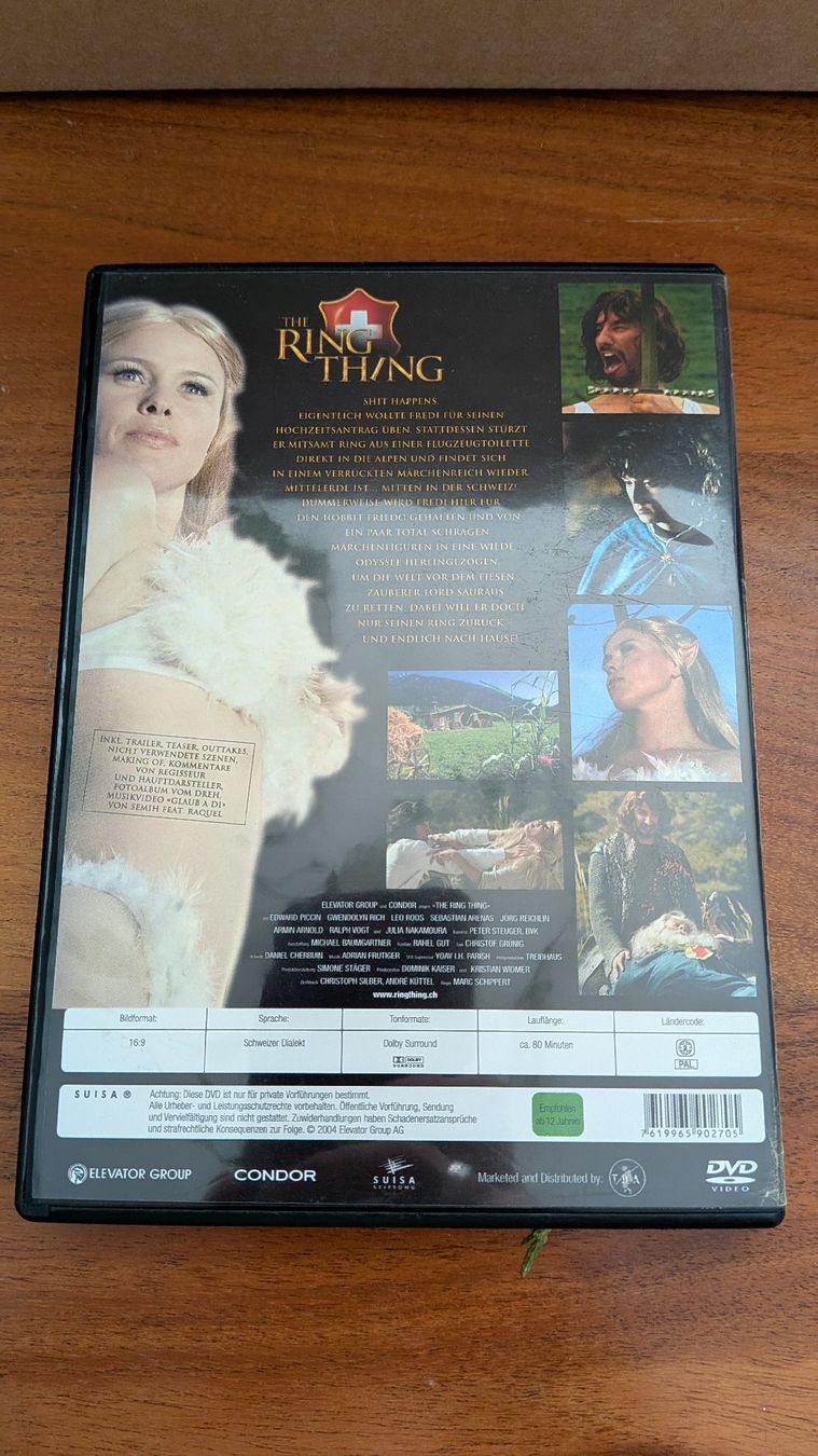 Tutti i DVDs: DVD The Ring Thing Schweizer Film  – Usato da Thun venduto da Pizzamike 1