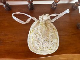 Jugendstil Spitzen Beutel Baumwolle/Seide