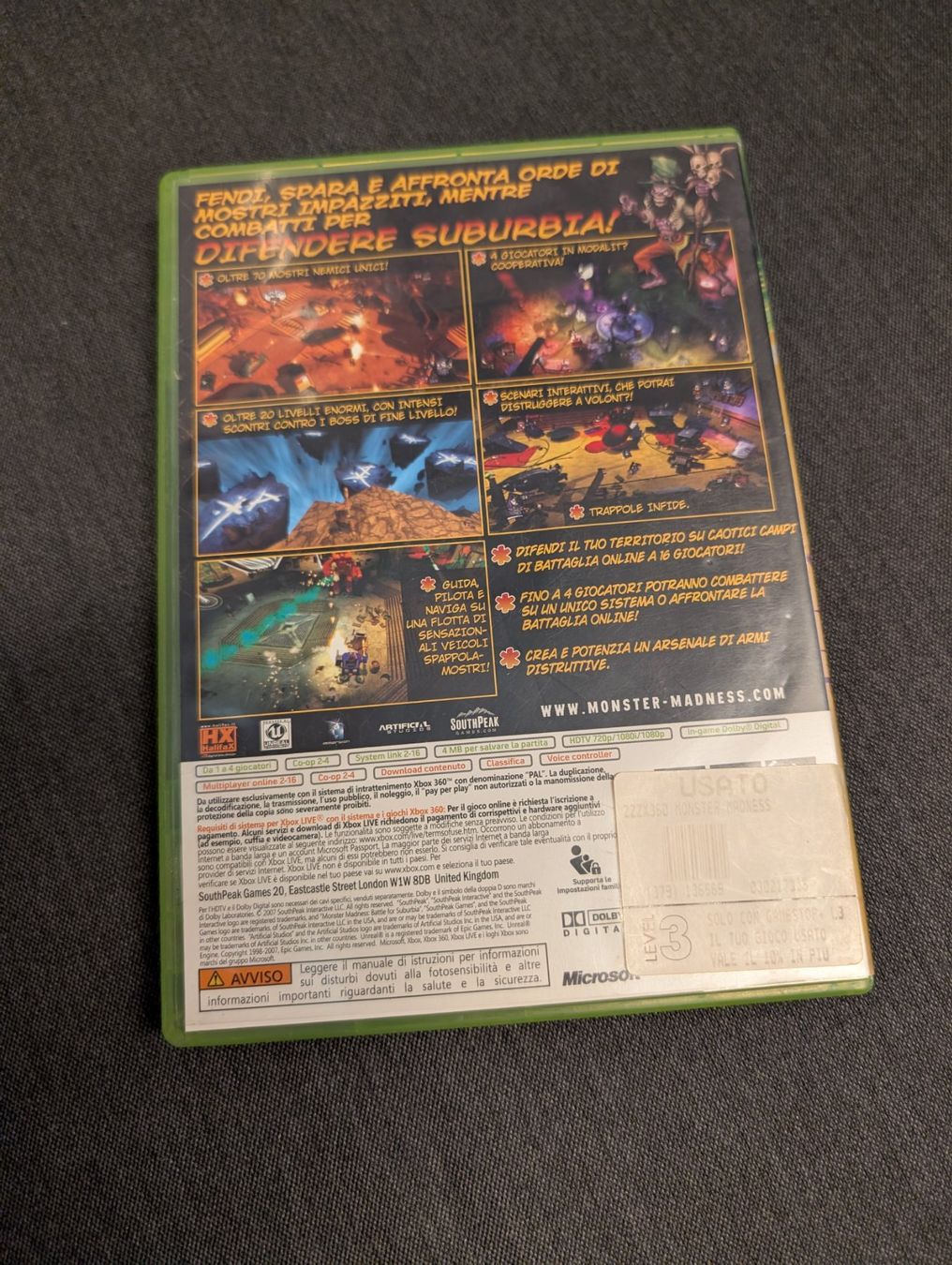 Giochi: Monster madness Microsoft Xbox 360 – Usato da Giubiasco venduto da Ticinerd 1