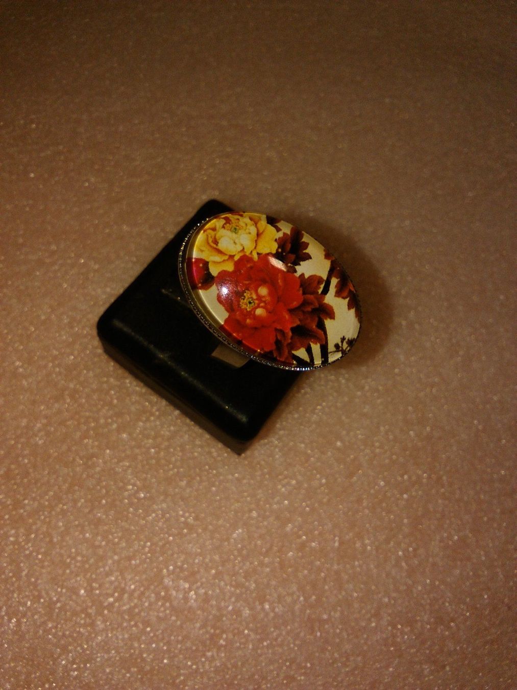 Bagues: ring edelsthal,,mit rot blumen,,glanzig – Neuf (Voir description) à Basel par bijoutrie_4 2