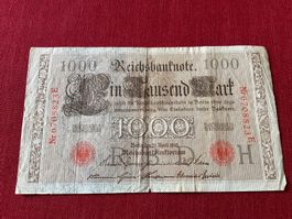 Seltenheit! Deutsche 1000-Mark-Banknote,  1910