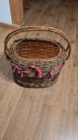 Rarität  vintage Nähkorb aus Rattan mit mehreren Fächern