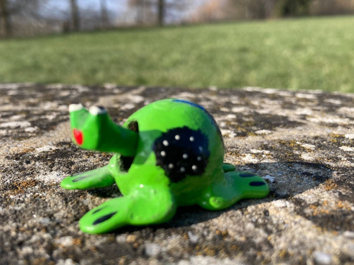 Statuette: Tierfigur  Schildkröte Turtle  Holz mit beweglichem Kopf – Usato da Subingen venduto da ArtBead 2