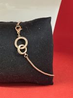Armband mit Zirkonia Ringen Roségoldfarben 