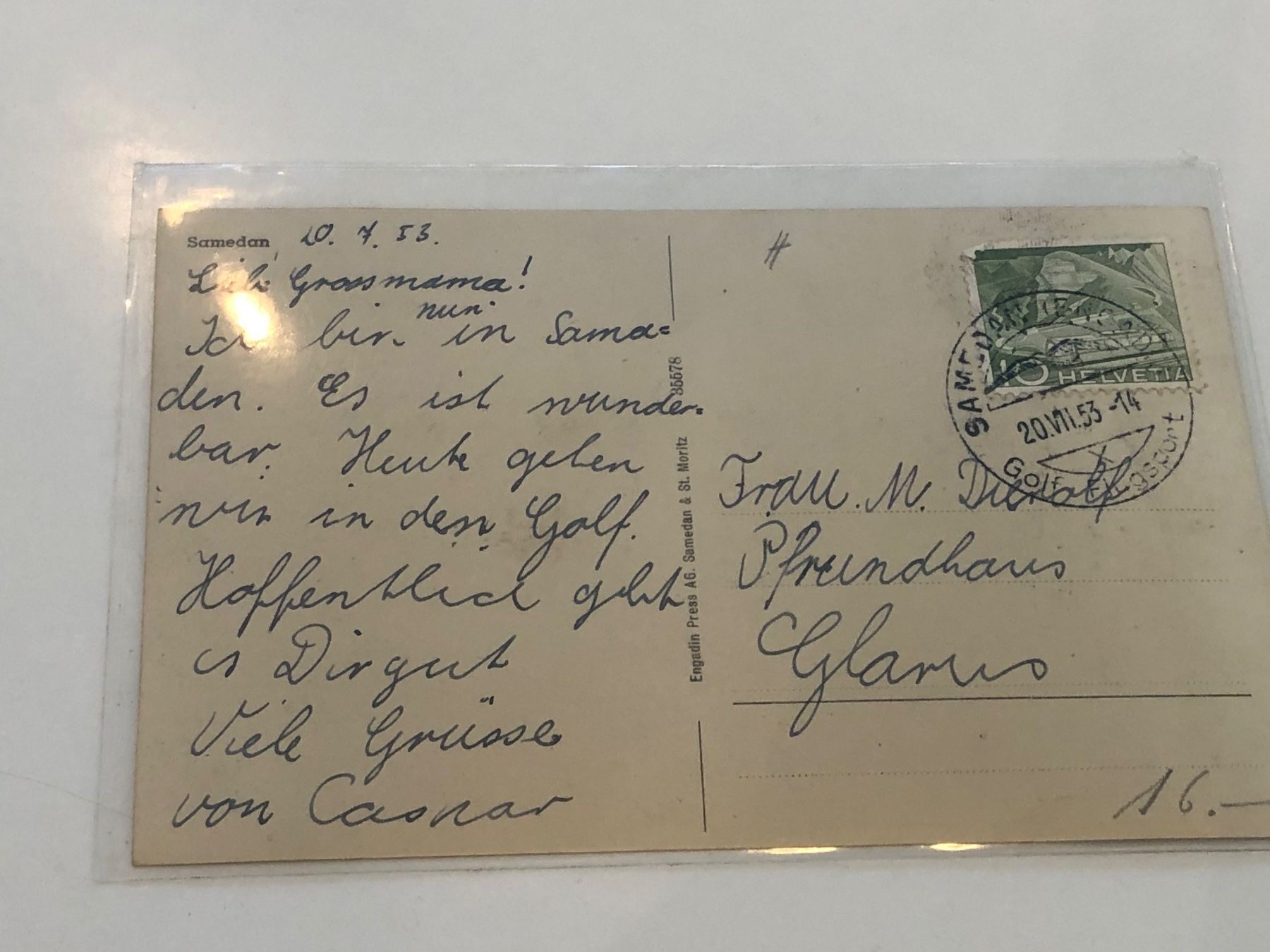 Cartoline postali: 24 alte Ansichtskarten von SAMADEN GR – Usato da Lufingen venduto da Rac0 3