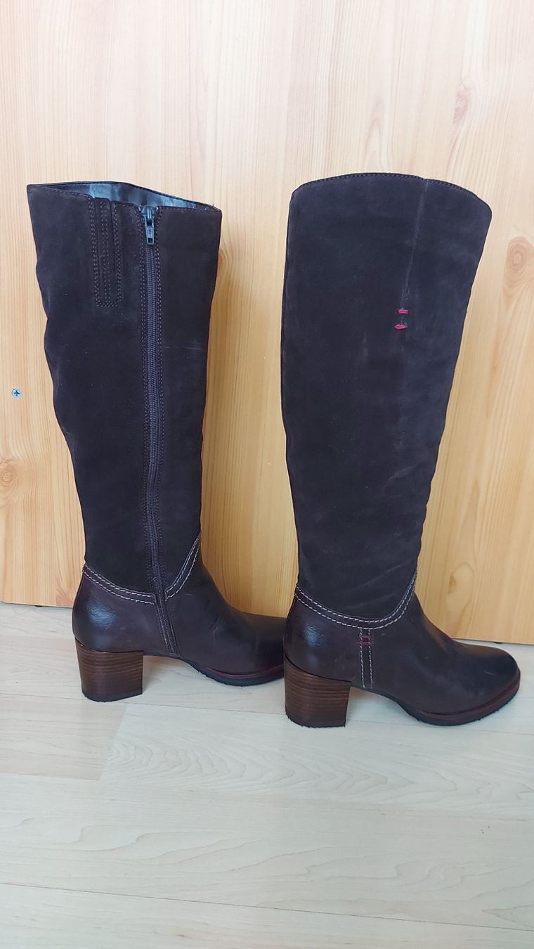 Scarpe da donna: Leder-Stiefel braun, Gr. 36 – Nuovo (secondo la descrizione) da Rotkreuz venduto da eri_t25d 1