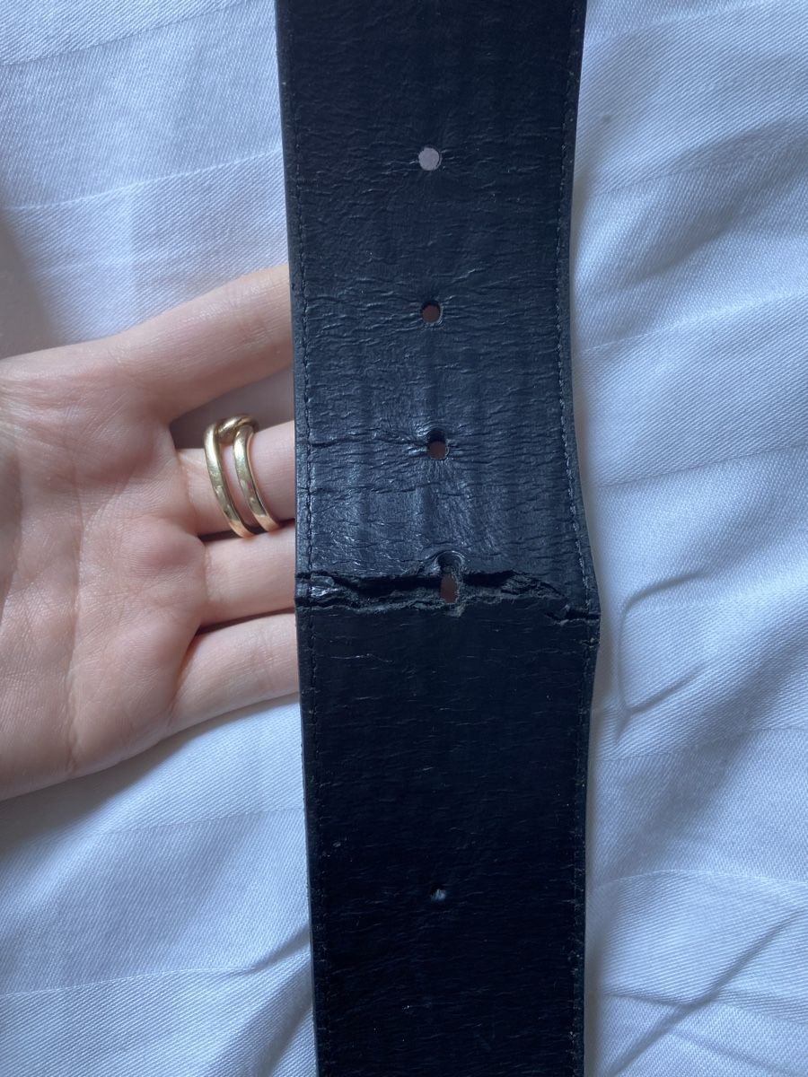 Massimo Dutti Cinture: Massimo Dutti Ledergürtel Kroko-Optik – Usato da Zürich venduto da cas_x6pw 2